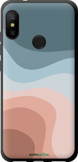 TPU чехол С синими и розовыми волнами в стиле ретро для Xiaomi Redmi 6 Pro - 6532b-1595 изображение 