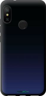 TPU чехол Градиент в тёмно - синем стиле для Xiaomi Redmi 6 Pro - 6542b-1595 изображение 