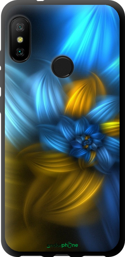 

TPU чорний чохол "Візерунок 46" для Xiaomi Redmi 6 Pro, Синій