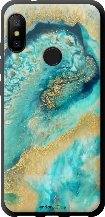 TPU чехол Green marble для Xiaomi Redmi 6 Pro - 4365b-1595 изображение 