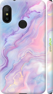 3D пластиковый матовый чехол Нежный мрамор для Xiaomi Redmi 6 Pro - 6310m-1595 изображение 