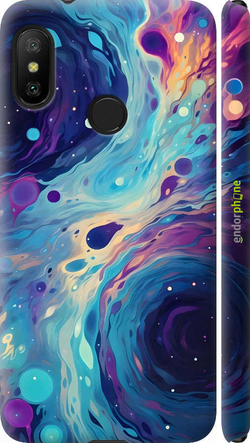 3D пластиковый матовый чехол Арт акварель для Xiaomi Mi A2 Lite - 6329m-1522 изображение 