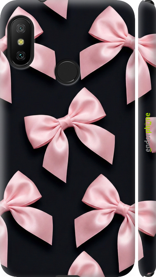 3D пластиковый матовый чехол Coquette Ribbons Dark Coquette для Xiaomi Redmi 6 Pro - 6767m-1595 изображение 