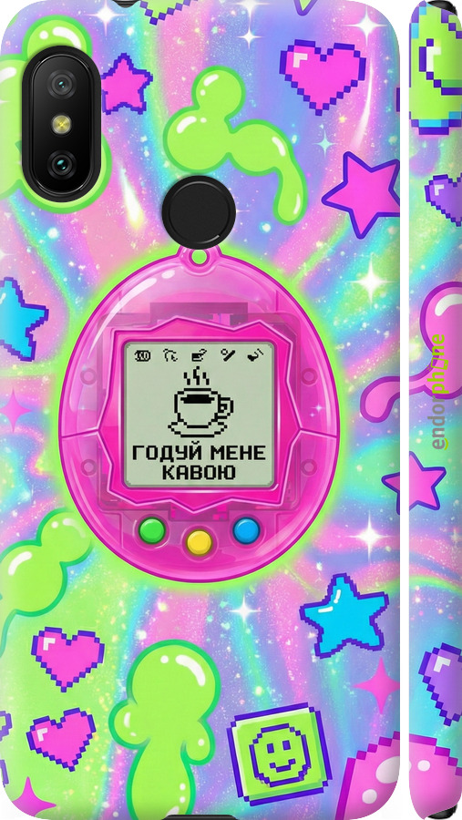 3D пластиковый матовый чехол Y2K Aesthetic Retro Pet: Годуй мене кавою для Xiaomi Mi A2 Lite - 6784m-1522 изображение 