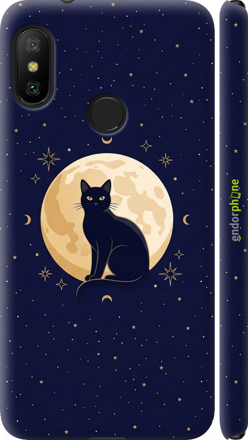 3D пластиковий матовий чехол Cute Cat Celestial/Witchy для Xiaomi Mi A2 Lite - 6787m-1522 изображение 