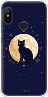 Силіконовий протиударний с посиленими кутами чехол Cute Cat Celestial/Witchy для Xiaomi Mi A2 Lite - 6787sp-1522 изображение 