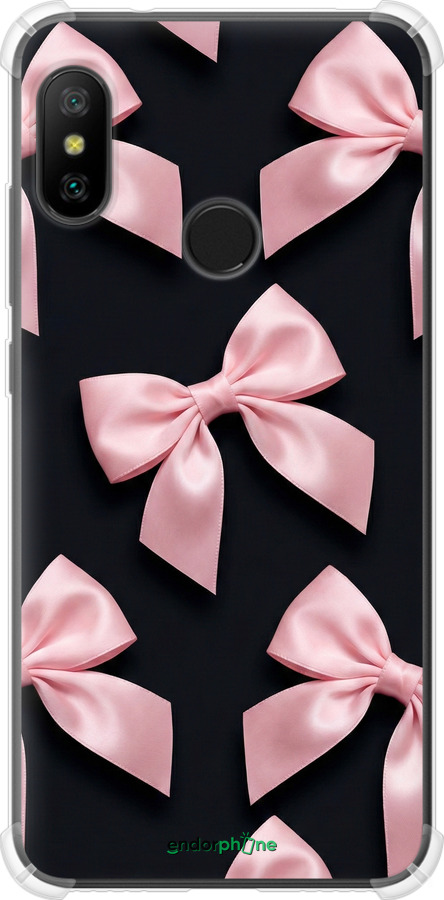 Силикон с усиленными углами чехол Coquette Ribbons Dark Coquette для Xiaomi Mi A2 Lite - 6767sp-1522 изображение 