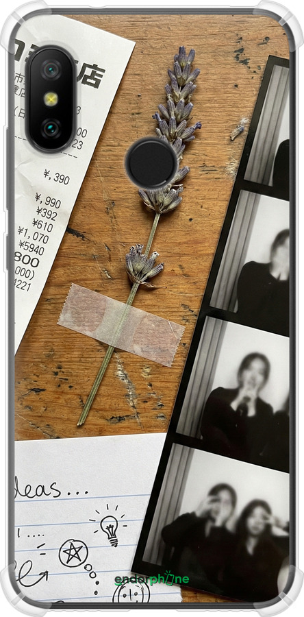 Силикон с усиленными углами чехол Aesthetic Scrapbook Collage для Xiaomi Mi A2 Lite - 6773sp-1522 изображение 