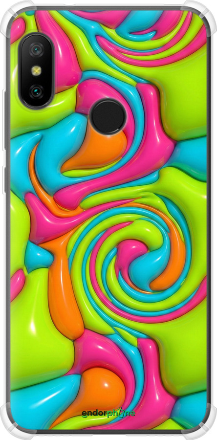 Силикон с усиленными углами чехол Y2K Jelly Dream для Xiaomi Mi A2 Lite - 6780sp-1522 изображение 