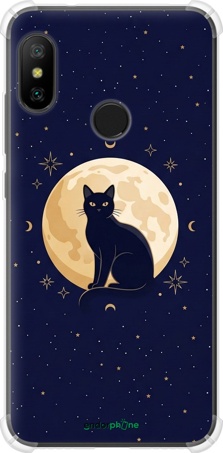 Силіконовий протиударний с посиленими кутами чехол Cute Cat Celestial/Witchy для Xiaomi Mi A2 Lite - 6787sp-1522 изображение 