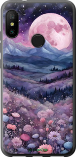 2D пластиковый чехол Ночь луна арт для Xiaomi Mi A2 Lite - 6319t-1522 изображение 