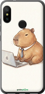 2D пластиковый чехол 'Funny Capybara CEO Working' для Xiaomi Mi A2 Lite изображение 3