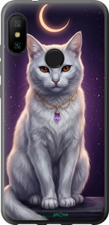Силиконовый чехол Mystic White Cat Gothic Dark Purple Gold для Xiaomi Mi A2 Lite - 6805u-1522 изображение 