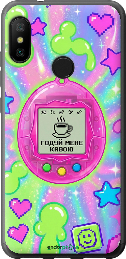 Силіконовий чехол Y2K Aesthetic Retro Pet: Годуй мене кавою для Xiaomi Redmi 6 Pro - 6784u-1595 изображение 