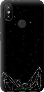 TPU чехол Черно белые абстрактные горы для Xiaomi Mi A2 - 6437b-1481 изображение 