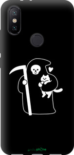 TPU чехол Минималистичный арт: смерть и кошка для Xiaomi Mi A2 - 6529b-1481 изображение 