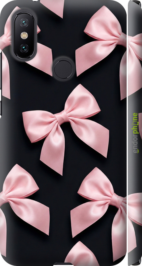 3D пластиковый матовый чехол Coquette Ribbons Dark Coquette для Xiaomi Mi A2 - 6767m-1481 изображение 