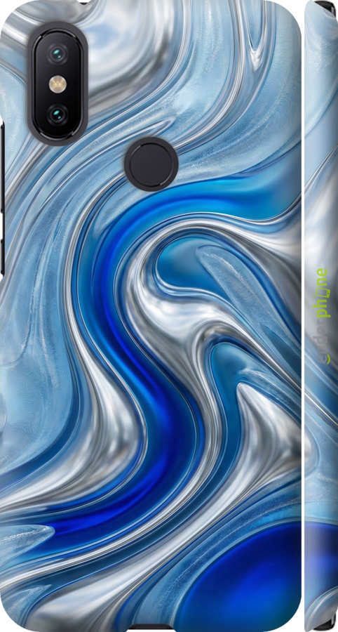 3D пластиковый матовый чехол Liquid Chrome для Xiaomi Mi A2 - 6781m-1481 изображение 