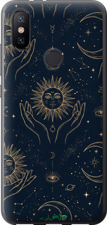 Силіконовий чехол Celestial Harmony: Sun & Moon Gold Mystic Pattern для Xiaomi Mi A2 - 6778u-1481 изображение 