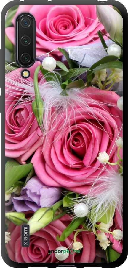 

TPU чорний чохол "Ніжність" для Xiaomi Mi CC9, Рожевий