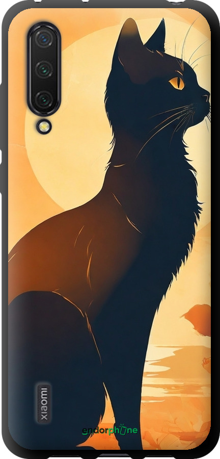 TPU чехол Черная кошка v2 для Xiaomi Mi 9 Lite - 5830b-1834 изображение 