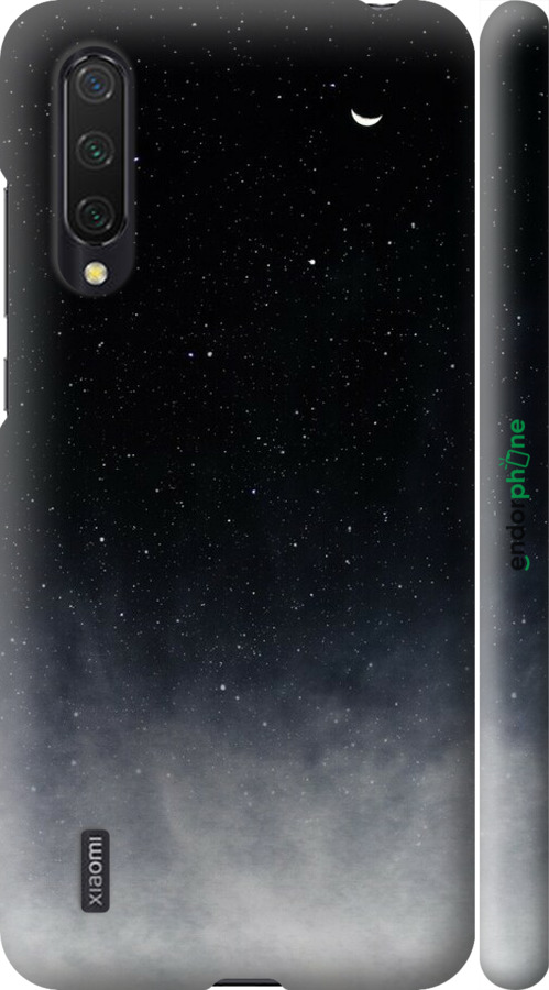 3D пластиковий матовий чехол Голубые облака, Голубая луна для Xiaomi Mi 9 Lite - 6396m-1834 изображение 