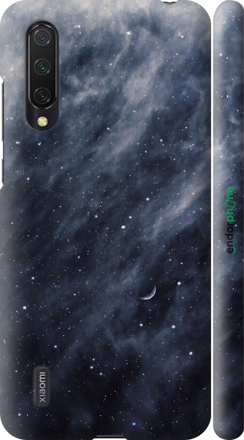 3D пластиковий матовий чехол Сині хмари, Синій місяць для Xiaomi Mi 9 Lite - 6398m-1834 изображение 