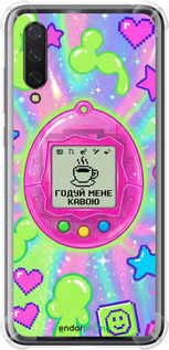 Силикон с усиленными углами чехол Y2K Aesthetic Retro Pet: Годуй мене кавою для Xiaomi Mi CC9 - 6784sp-1747 изображение 