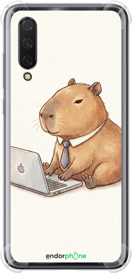 Силикон с усиленными углами чехол Funny Capybara CEO Working для Xiaomi Mi CC9 - 6777sp-1747 изображение 