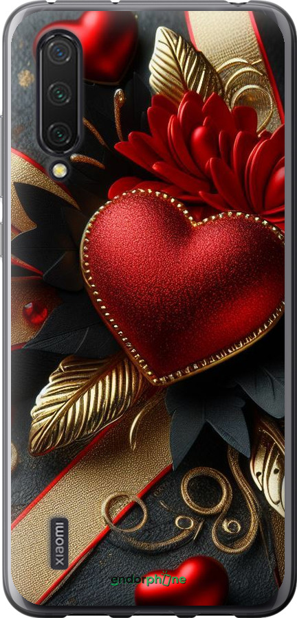 2D пластиковий чехол Сердечки v2 для Xiaomi Mi CC9 - 5832t-1747 изображение 