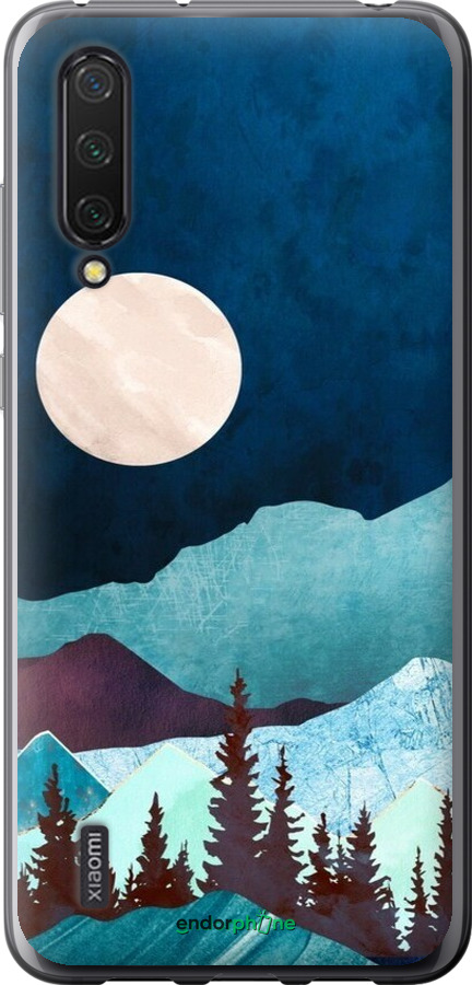 2D пластиковий чехол Гірська ідилія нічний краєвид для Xiaomi Mi 9 Lite - 6488t-1834 изображение 
