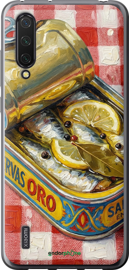 Силиконовый чехол Vintage Sardine Tin Phone для Xiaomi Mi 9 Lite - 6772u-1834 изображение 
