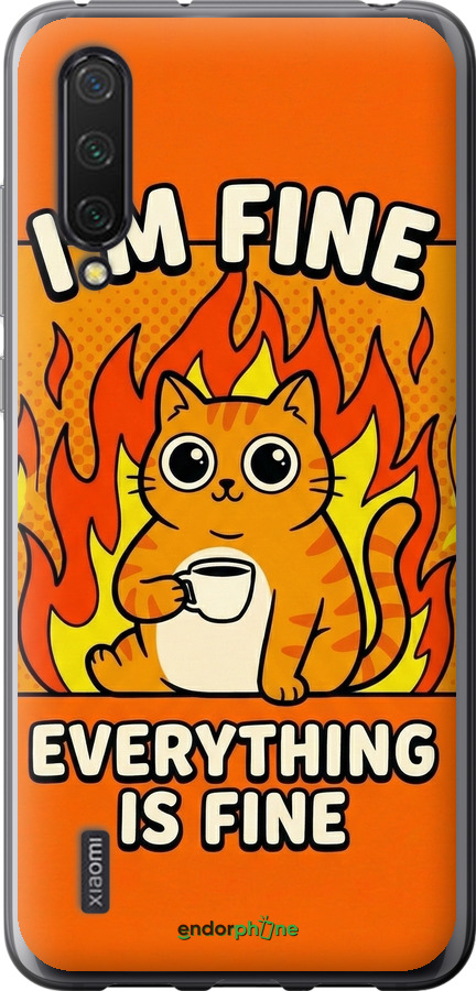 Силиконовый чехол Funny Cat для Xiaomi Mi 9 Lite - 6786u-1834 изображение 