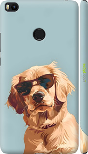 3D пластиковий матовий чехол Пес в очках для Xiaomi Mi Max 2 - 6381m-994 изображение 