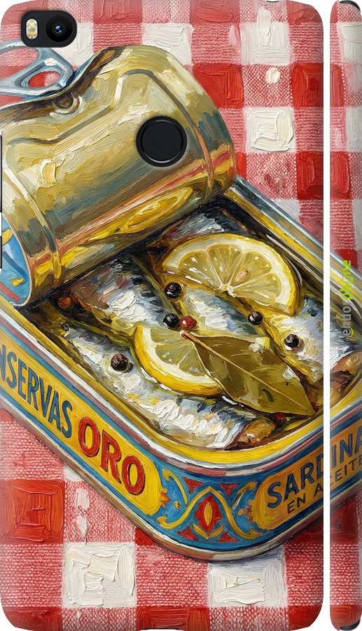 3D пластиковый матовый чехол Vintage Sardine Tin Phone для Xiaomi Mi Max 2 - 6772m-994 изображение 
