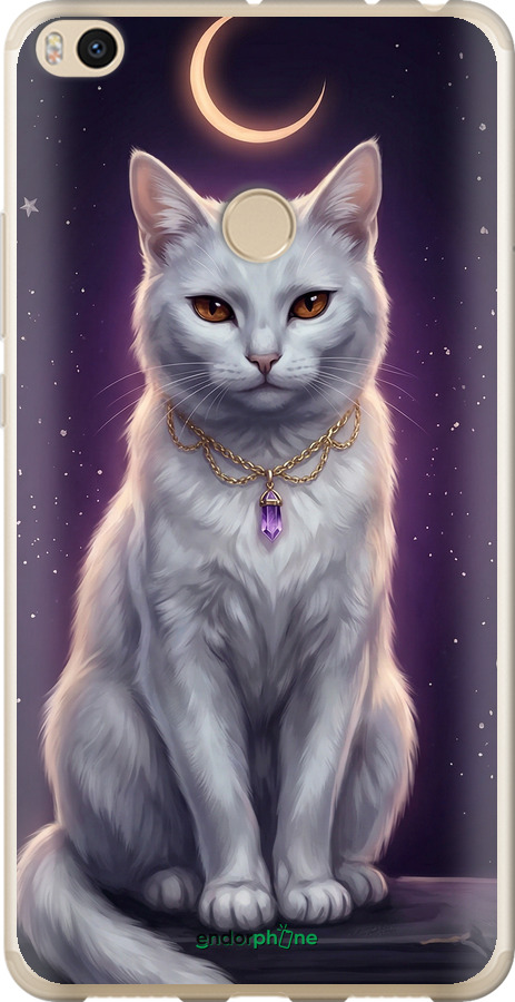 2D пластиковий чехол Mystic White Cat Gothic Dark Purple Gold для Xiaomi Mi Max 2 - 6805t-994 изображение 