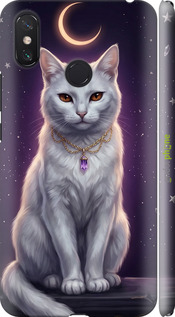 3D пластиковий матовий чехол Mystic White Cat Gothic Dark Purple Gold для Xiaomi Mi Max 3 - 6805m-1534 изображение 