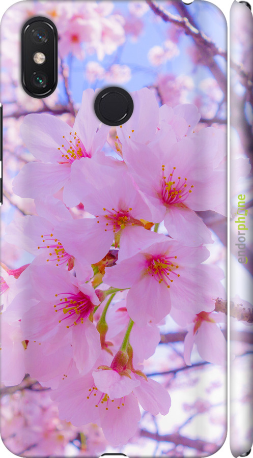 3D пластиковый матовый чехол Сакура для Xiaomi Mi Max 3 - 6029m-1534 изображение 