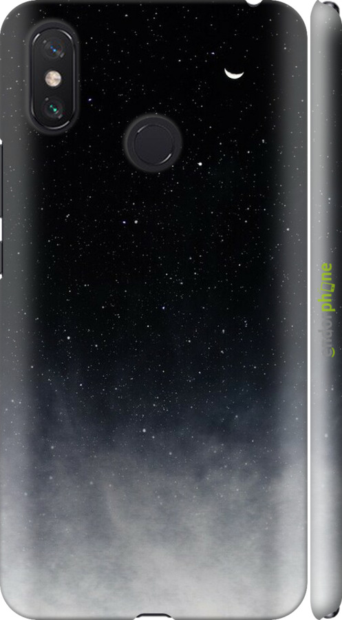 3D пластиковий матовий чехол Голубые облака, Голубая луна для Xiaomi Mi Max 3 - 6396m-1534 изображение 