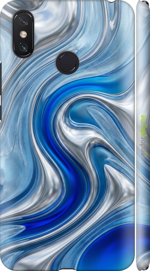 3D пластиковый матовый чехол Liquid Chrome для Xiaomi Mi Max 3 - 6781m-1534 изображение 