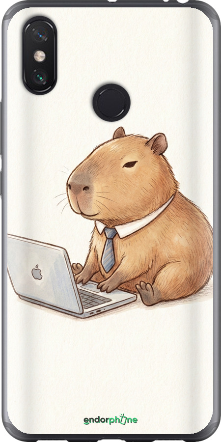 2D пластиковый чехол Funny Capybara CEO Working для Xiaomi Mi Max 3 - 6777t-1534 изображение 