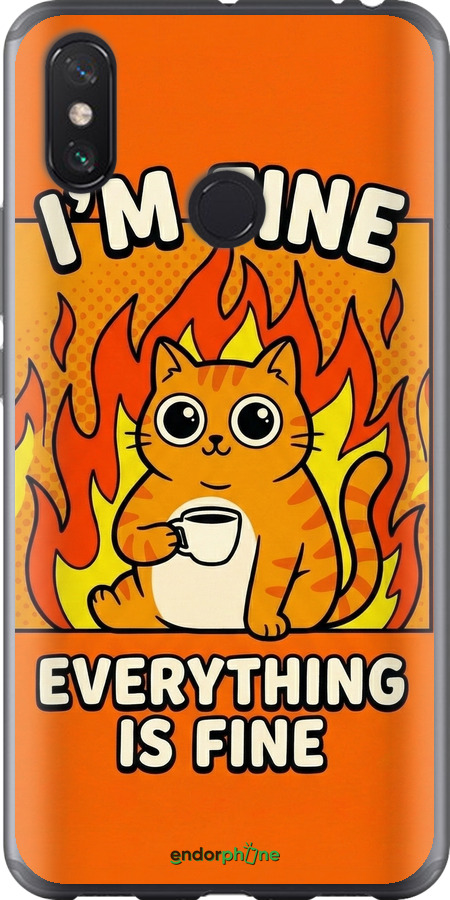 2D пластиковий чехол Funny Cat для Xiaomi Mi Max 3 - 6786t-1534 изображение 