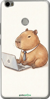 Силиконовый чехол 'Funny Capybara CEO Working' для Xiaomi Mi Max изображение 1