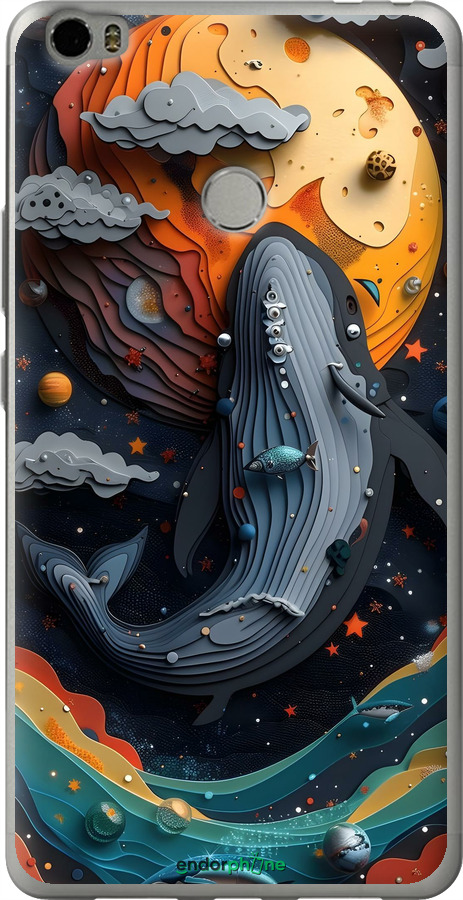 Силіконовий чехол Кит у космосі для Xiaomi Mi Max - 6328u-275 изображение 