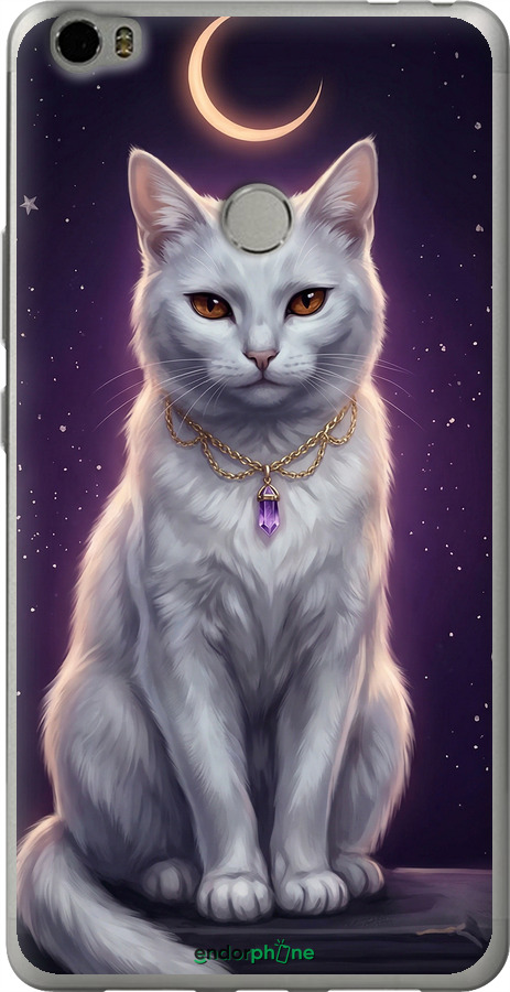 Силиконовый чехол Mystic White Cat Gothic Dark Purple Gold для Xiaomi Mi Max - 6805u-275 изображение 