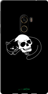 TPU чехол С изображением кота и черепа для Xiaomi Mi MiX 2 - 6491b-1067 изображение 
