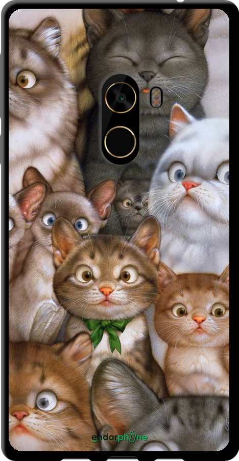 

TPU чорний чохол "Коти" для Xiaomi Mi MiX 2