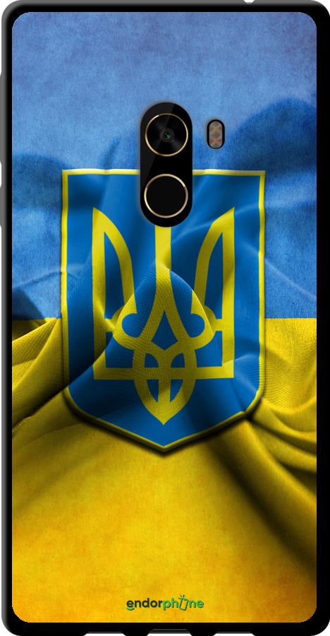 

TPU чорний чохол "Прапор та герб України" для Xiaomi Mi MiX 2, Блакитний