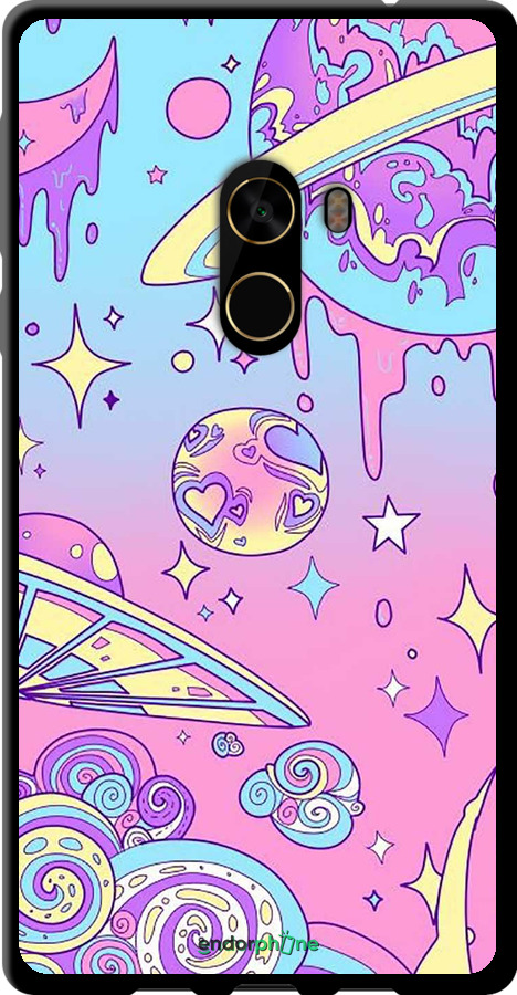 

TPU чорний чохол "Рожева галактика" для Xiaomi Mi MiX 2, Жовтий