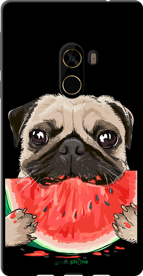 TPU чехол Мопс и арбуз для Xiaomi Mi MiX 2 - 4665b-1067 изображение 